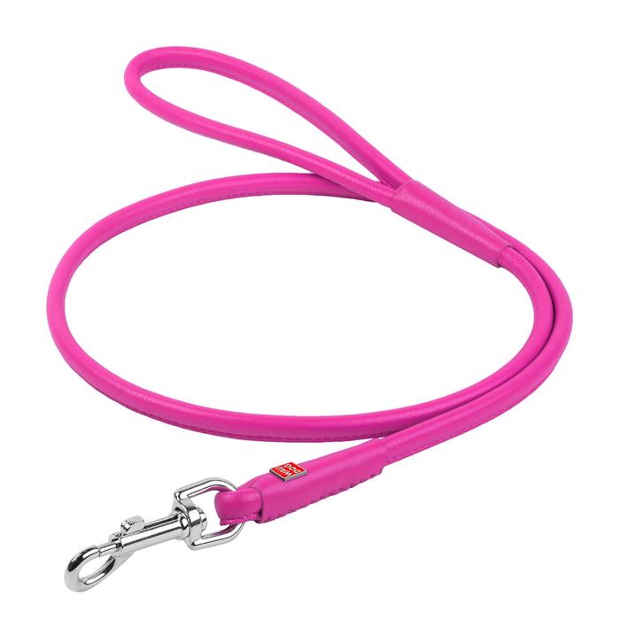 Waudog Rundsydd Läder Koppel med Handtag Pink
