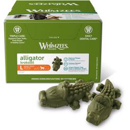 Whimzees Chewing Bones Alligator STOR Glutenfri Vegan 30st GRÖN