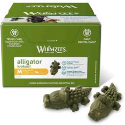Whimzees Chewing Alligator MEDIUM Glutenfri Vegan 75st GRÖN