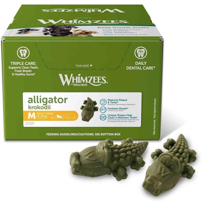 Whimzees Tuggummi Alligator MEDIUM Glutenfri Vegan 75st