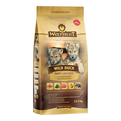 Wolfsblut Wild Duck Puppy Large Breed Hundfoder med anka 12,5 kg
