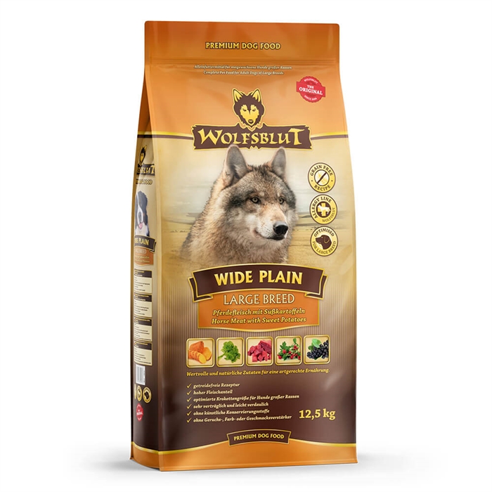 Wolfsblut Wide Plain Adult Hundfoder Med Häst 12,5 kg LARGE BREED