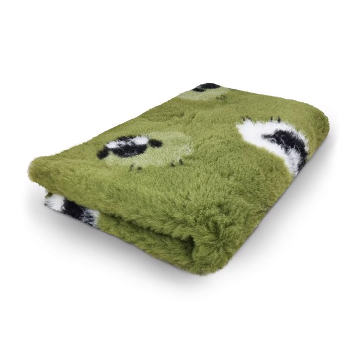 Vet Bed Extra Soft Design FarmAnimals Woolly Sheep GRÖN 75 x 100 cm