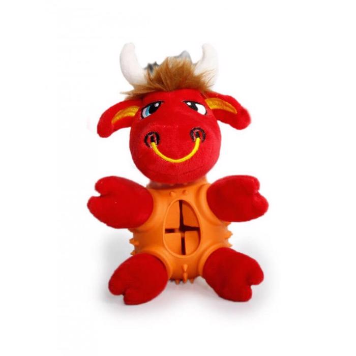 All For Paws Treat Hider TreatBull The Wild Bull Teddy Bear for Snacks