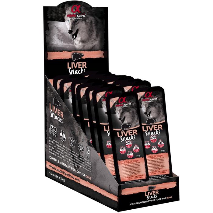 Alpha Spirit Grain-Free Treats med LEVER Megapack 16-pack