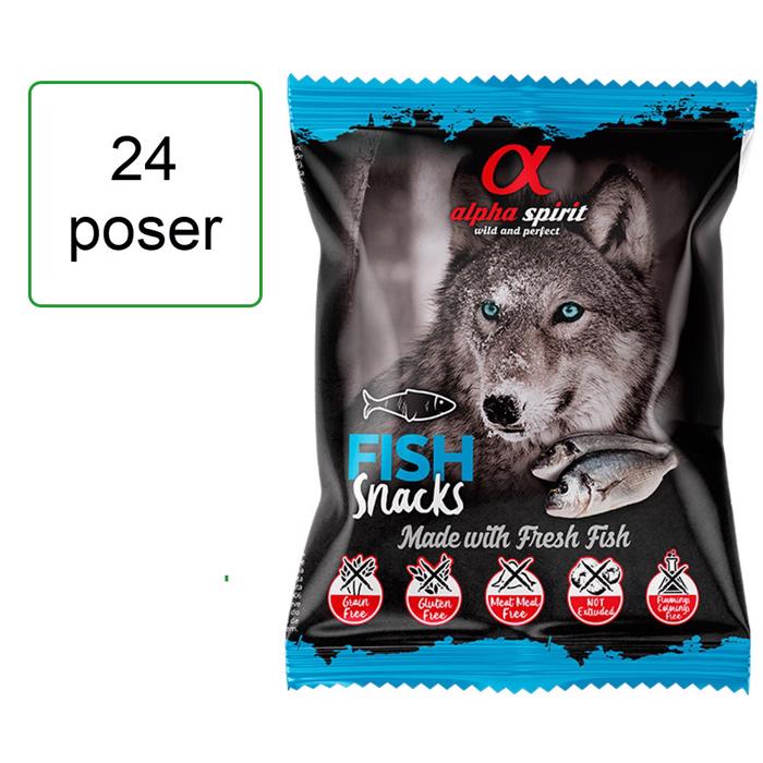 Alpha Spirit Grain Free Treats With FISH In Bag 50gram MEGA KÖP 24 påsar