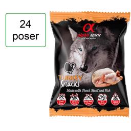 Alpha Spirit Spannmålsfria godsaker med KALKON i påse 50 gram MEGA KÖP 24 påsar