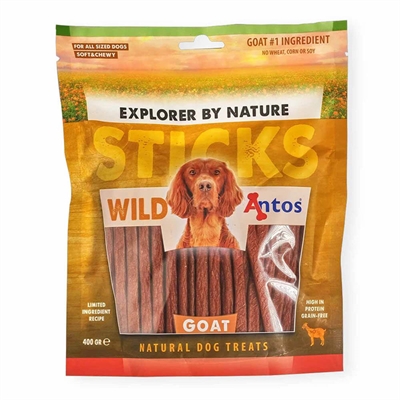 Antos Wild Sticks Mjuka tuggpinnar med get 400g