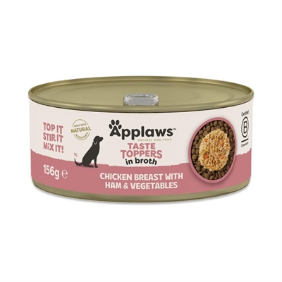 Applaws Taste Toppers in Broth Våtfoder med Kycklingbröst & Skinka 156g