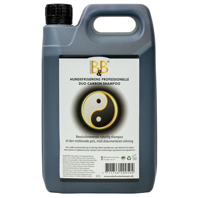 B&B Duo Carbon Vegansk Schampo för Missfärgad Päls 2,5 liter
