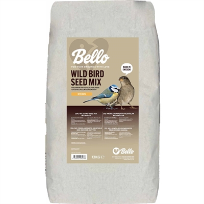 Bello Vildfågelfoder Fröblandning Med Nötter & Guf 13kg