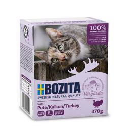 BOZITA Kattfoderbitar i gelé med 100 % färsk Kalkon