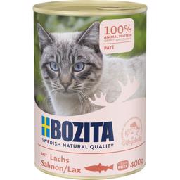 BOZITA Pate With Lax Läckert spannmålsfritt våtfoder för katter 400g