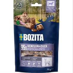 Bozita Meaty Bites Premium spannmålsfri hund behandlar rådjur och ankor