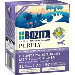Bozita Purely Puppies Junior Pate Med Köttbitar Kalkon & Kyckling 370g
