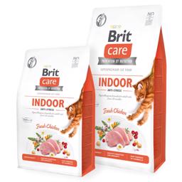 Brit Care Kornfritt kattfoder inomhus Anti-Stress 2 KG