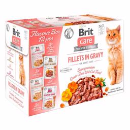 Brit Care Våtfoder för katter Gravy Flavor Multibox 12 x 85g