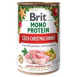 Brit Mono Protein Christmas Edition Våt hundmat med karp 400gr