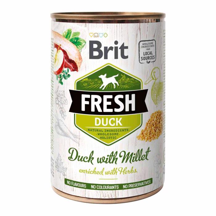 Brit Fresh Holistic Dog Food med Anka och hirs 400 g