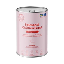 Buddy Våtfoder Salmon & Chicken Feast Duo Protein 65% Lax & Kyckling 400g