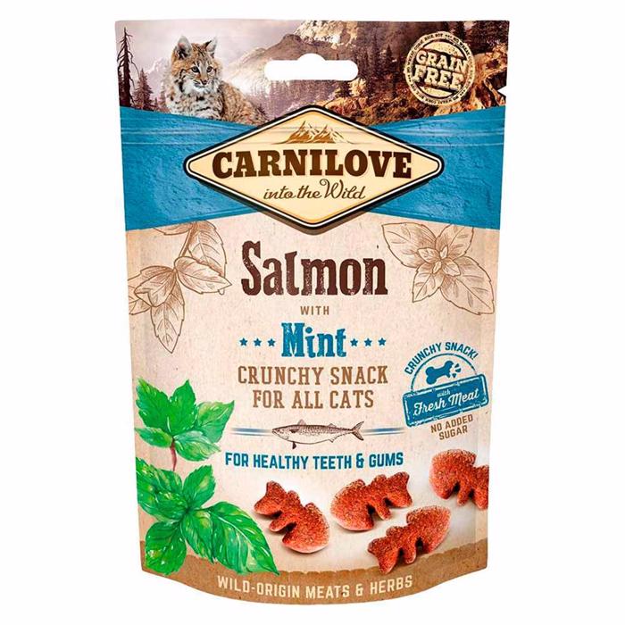 Carnilove Crunchy Snack Treats For Cats Lax & Mint 50 gram