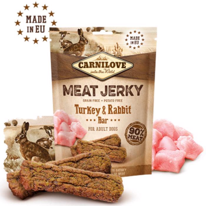 Carnilove Jerky Turkey & Rabbit Protein Bar Med Kalkon & Kanin
