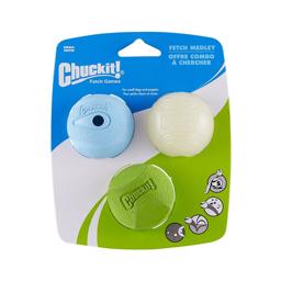 Chuckit FETCH MEDLEY 3 läckra bollar i ett paket