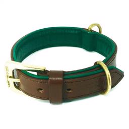 Läder från Beth Citywalk Läderkrage Cognac & Moss Green