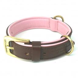 Leather by Beth Citywalk Läder Halsband Cognac & Rosa