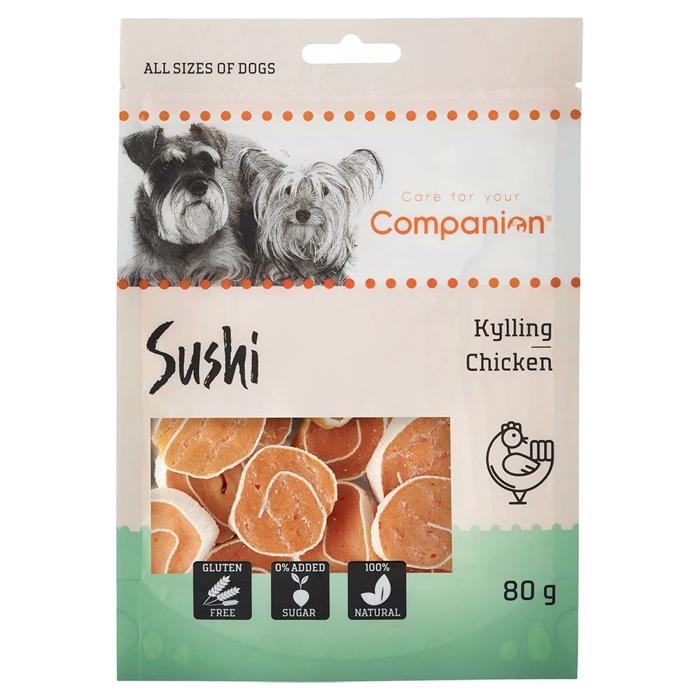 Companion Sushi Snack Rullar Med Kyckling För Hunden 80g