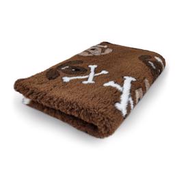 Veterinärsäng Extra Soft Design Crossbones Brun 100 x 150 cm