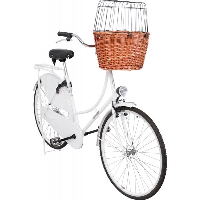 Trixie Cykelkorg För Hund 5 kg Med Galler Naturflätad
