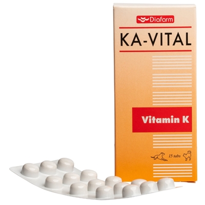 Diafarm KA-Vital Tabletter K-Vitamin för Hund & Katt 15 st