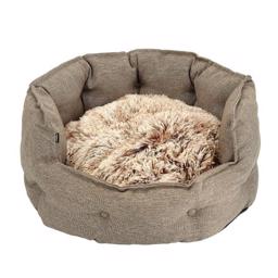 Dogman Dog Bed Classy OVAL Memory Foam Beige