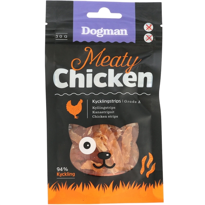 Dogman Cats Treats Chicken Strips 30g