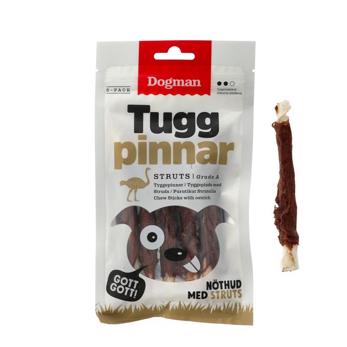 Dogman tuggpinnar med struts insvept ca 5 st LITEN