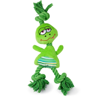Dogman Hundeleksak FroggeRep Groda Gosedjur Med Rep och Pipljud