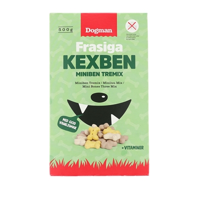 Dogman Krispiga Små Köttbens Kex med Vanilj 500gr - FEB DATUMVAROR
