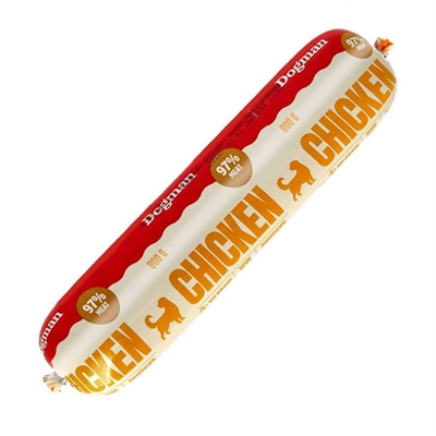 Dogman Dog Sausage Helfoder & Topping Våtfoder Chicken 800g