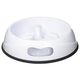 Pawise Slow Feeding Bowl Aktivitets Skål För Hunden VIT