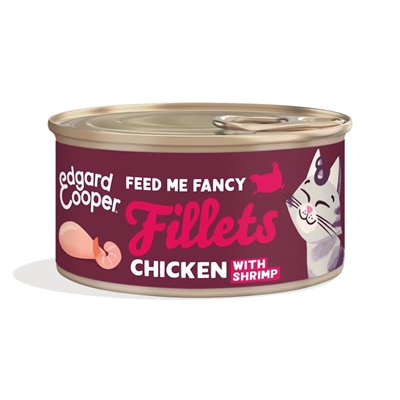 Edgard Cooper CAT Feed Me Fancy Fileter med Kyckling & Räka 70g