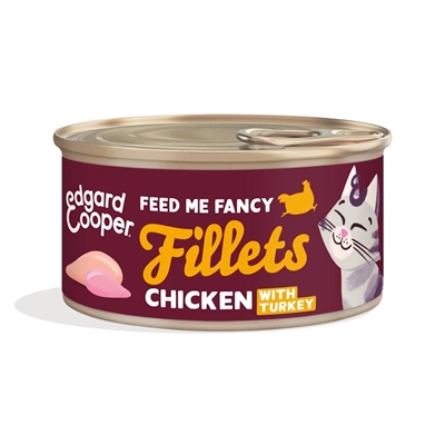 Edgard Cooper CAT Feed Me Fancy Fileter med Kyckling & Kalkon 70g