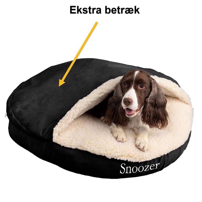 Snoozer Cozy Cave Extra Cover för Dog Cave LYX MICROSUEDE Svart