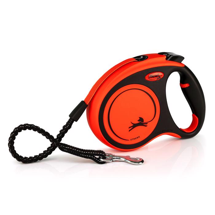 Flexi Xtreme Flexline Med Integrerad Stötsäker Orange 5M 35kg