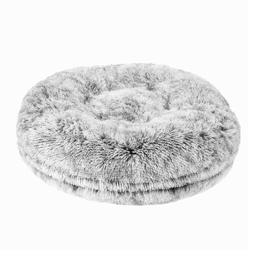 Fluffy Donut Comfort Dog Bed med Memoryfoam ljusgrå