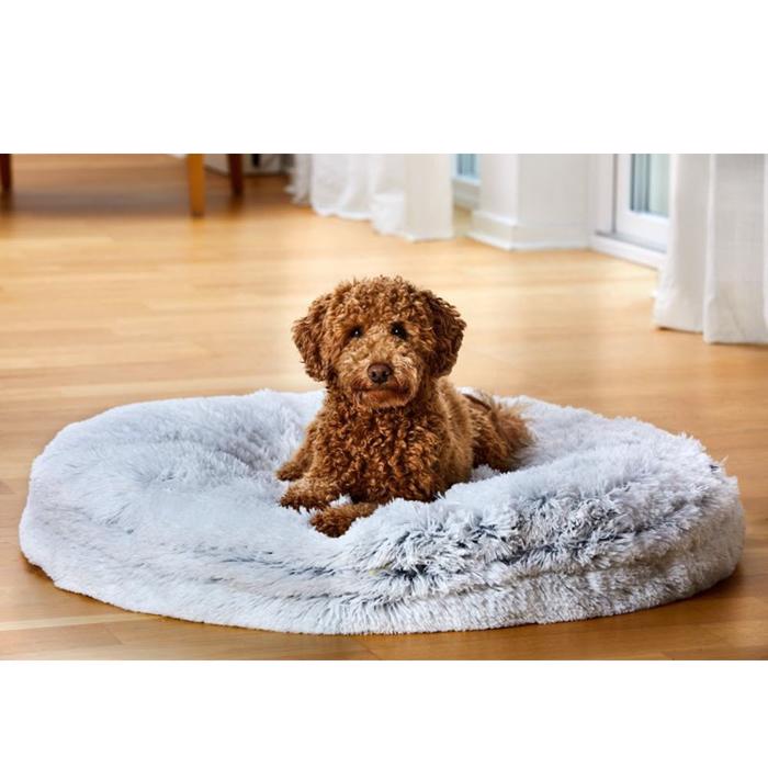 Fluffy DeLuxe Donut Comfort Memory Foam GreyWhiteMix