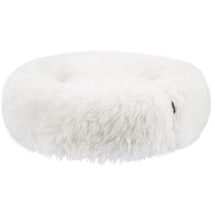 Fluffy Donut Hundbädd Den Originala Med Äkta Mysvärde Vit
