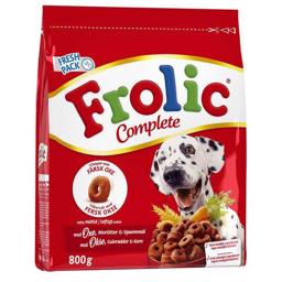Frolic komplett torrfoder med nötkött, morötter och vitaminer 800gr