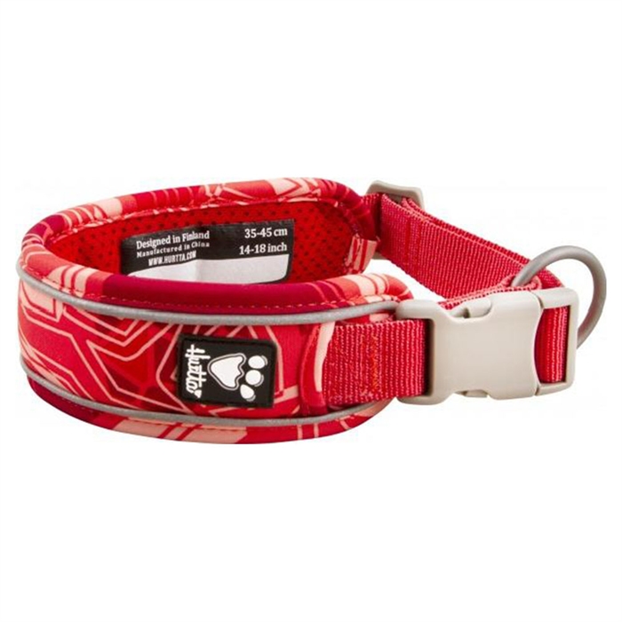 Hurtta Weekend Warrior ECO Hundhalsband i Coral Camo 45-55 cm.