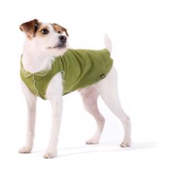 GoldPaw Dog Fleece Stretch Pullover Moss Grön